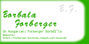 borbala forberger business card